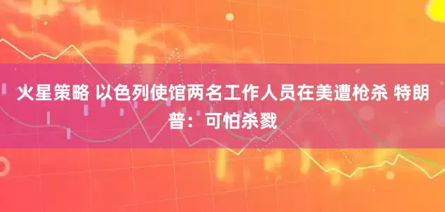 火星策略 以色列使馆两名工作人员在美遭枪杀 特朗普：可怕杀戮
