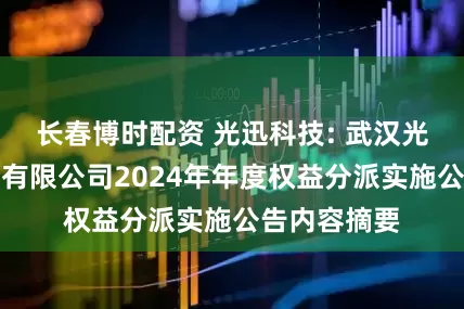 长春博时配资 光迅科技: 武汉光迅科技股份有限公司2024年年度权益分派实施公告内容摘要